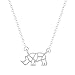 Qiandi Rhinoceros Animal Rhino Necklaces Pendants Birthday Jewelry Gift for Girls Women
