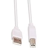 Printer Cord USB Cable 2.0 A to B Cable 25 FT（ white）