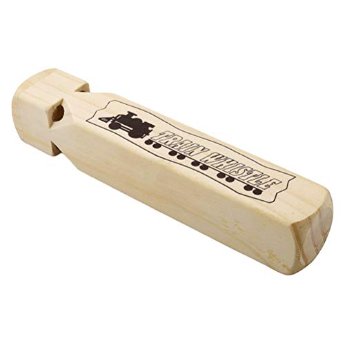 NUOBESTY 2 Pcs Wooden Train Whistle Musical Toy for Kids