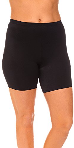 Aquabelle Women's Plus Size Chlorine Resistant Bike Short 22 Black