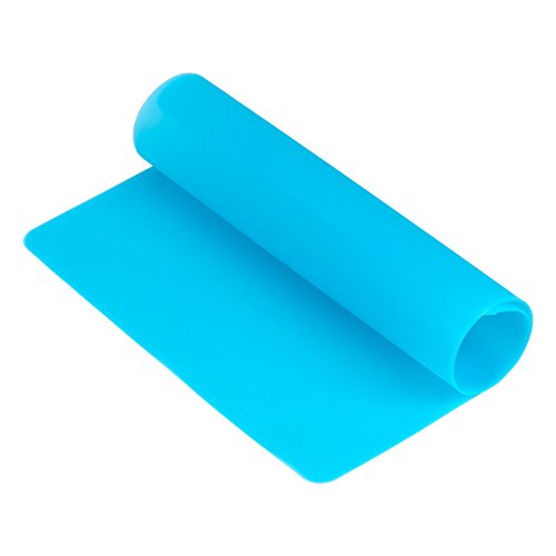 Resin Molds Silicone Sheets, 4 Pcs Large Flexible Silicone Sheet for Liquid Resin Jewelry Casting Craft Molds, Keep Desk Clean (Blue)