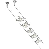 Tech Lighting Tiella 800CBL5PN, Accent Electronic Low Volt Surface Track Lighting Kits, 100 Watts Halogen, (Matte Nickel-2 Pack)