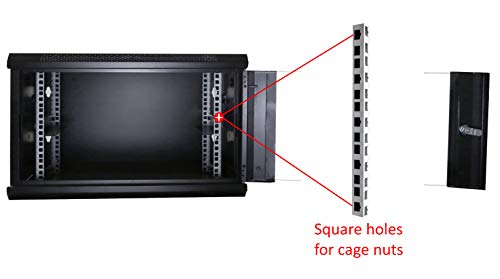 6U Professional Wall Mount Network Server Cabinet Enclosure 19-Inch Server Network Rack Black (Fully Assembled)