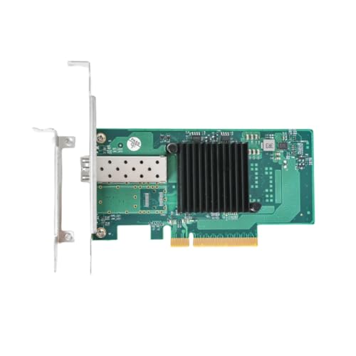 QSFPTEK 10G SFP+ Network Card for Intel X520-DA1, 10Gb SFP+ Single Port Ethernet PCIE Card with Intel 82599EN Chip, PCIe 2.0x8, 10G LAN PCI-E Windows 7/8/10/Linux/Vmware (White/Black Radiators)