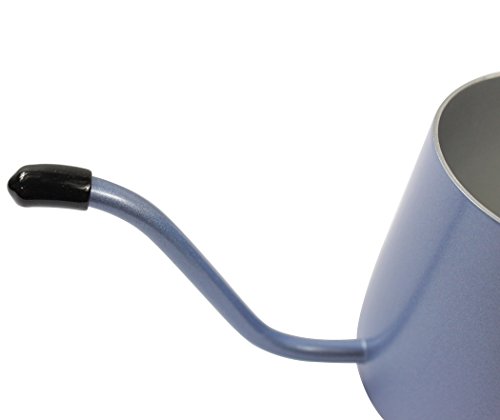 Dianoo 350 ML Stainless Steel Long Narrow Spout Coffee Pot, Hanging Ear Coffee Cup, Hand Drip Kettle Coffee Pot Tea Pot - Jazz Blue