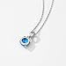 Mints Blue Opal Pendant Necklace 4 Prongs Setting Solitaire Fine Jewelry for Women