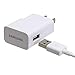 Samsung OEM 2-Amp Adapter with 5-Feet Micro USB Data Sync Charging Cables for Galaxy S2/S3/S4 Active/Note 1/2 - Non-Retail Packaging - White