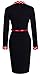 HOMEYEE Women's 1950s Vintage Turn Down Collar Black Pencil Business Dress B334 (10, Black)