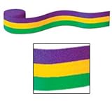 FR Mardi Gras Crepe Streamer Party Accessory (1 count) (1/Pkg)