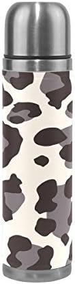 FENNEN Thermos Water Bottle Vacuum Flask Cup Art Tiger Skin Stainless Steel Double Walled Insulated Leak Proof Jug for 500ML Coffee Tea