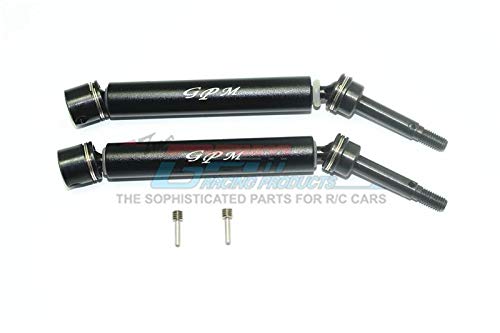 GPM Losi 1/10 Rock Rey 4WD Rock Racer (LOS03009) Upgrade Parts Harden Steel #45 Front Axle with Alloy Body - 1Pr Set Black