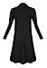 Urban CoCo Women's Solid Color Trendy Long Length Basic Cardigan (XL, black)