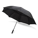 Extra Large Windproof Golf Umbrella: 62 Inch Automatic Open Outdoor Ribbed Fiberglass Frame Rain Umbrellas - Sturdy Oversized Double Vented Canopy & Waterproof Sun Shield