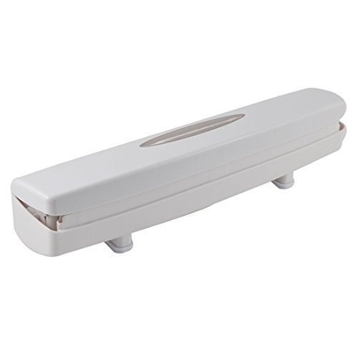 DealMux Home KItchen Wraptastic Smart Food Wrap Foil Wax Paper Dispenser White - Thumbnail 4