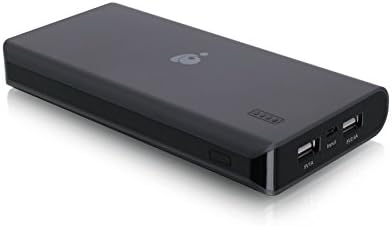 IOGEAR GearPower 16,000mAh, 2.4A + 1A High Capacity Ultra Fast Charge Mobile Power Station Dual USB Outputs for Smartphones and Tablets, GMP16K,Black