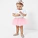 WGOODTECK Newborn Infant Baby Girls Super Soft Gold Stars Glitter Skirt(0-12M,Pink)