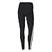 adidas Women's Athletics Essentials 3-Stripes Tights, Black/White, Small