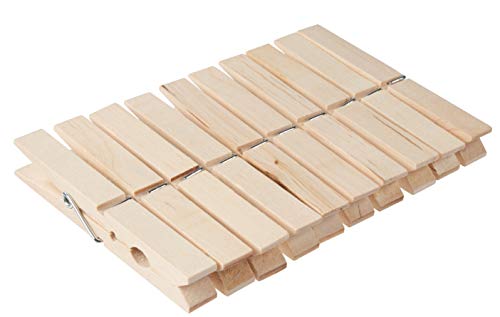 Wooden Large Clothespins - 200-Pack Jumbo Unfinished Wooden Clips, Big Clothes Pins for Laundry, Shirts, Sheets, Pants, Home Office Decoration, DIY Art Craft, Natural Wood, 4 x 0.5 x 0.6 Inches