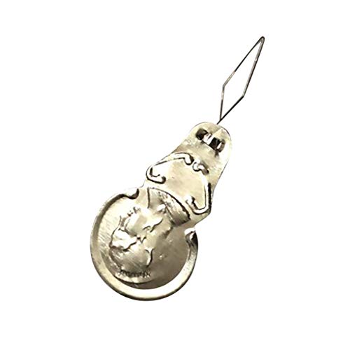 image for Wenini 100PCS Silver Tone Wire Loop DIY Needle Threader Stitch Inserti