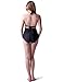 HDE Women Vintage 50s Pinup Girl Rockabilly High Waist Retro Bikini Swimsuit Set (Black, Large)