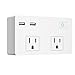 AMALEN ESW15 WiFi Smart Plug, Works with Google Home and Alexa, 15Amps, 1800W, ETL Listed, with Overheat Protection