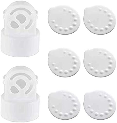 QINUKER Original Spare Parts, Pack of 6 Authentic Spare or Replacement Breast Pump Membranes and 2 Pack Valve, Made Without BPA