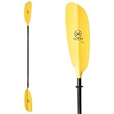 Werner Skagit FG IM Fiberglass 2-Piece Paddle - Straight Shaft Yellow, 230cm Standard Shaft