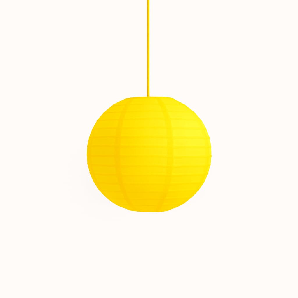 Party Decoration Tissue Paper Pompoms Honeycombs Lanterns Fans Wedding Birthday party decoration (18"(45CM), Yellow Lantern)