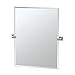 Gatco 4079S Elevate Frameless Rectangle Mirror, Satin Nickel, 31.5