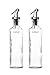 Juvale Oil and Vinegar Dispensers 2-Piece Set Glass Cruet Bottles with Lever Release Pourers for Salad Dressing, and Olive Oil, 12 Oz / 355mL
