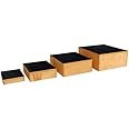 Therapy Steps, Set of 4 with Textured Safety Walk Tread, Balance Training, Plywood, Nestable for Storage