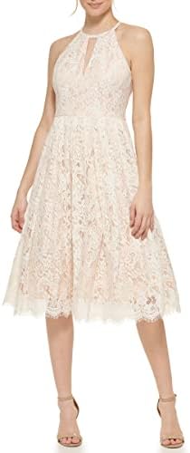 Eliza J Women's Rose Print Fit & Flare Dress, Black/red, 4 at Amazon  Women's Clothing store