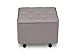 Delta Children Diamond Tufted Gliding Ottoman, French Grey