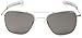 Randolph Aviator Square Sunglasses, 58, Gun Metal, Bayonet, Gray Lenses