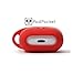 PodPocket Scoop AirPod Storage Case with Protective Translucent Silicone and Impact Protection Blazing Red