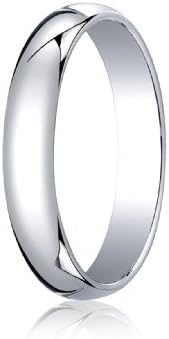 Womens Platinum, 4.0mm Traditional Dome Oval Ring (sz 6)