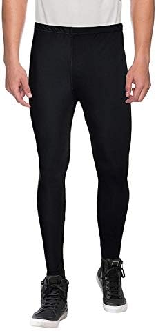 Montex Mens Sports/Fitness/Yoga/Gym Compression Lycra Skin Wear Full Tights Plain Lower/Pant (Black)