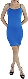 ToBeInStyle Women's Seamless Stretchy Spaghetti Strap Layering Cami Mini Dress