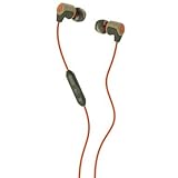 Skullcandy Riff Noise Isolating Earbuds with Mic - Retail Packaging - Orange/Green Camo