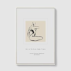 Framed Canvas Home Artwork Decoration Line Art Canvas Wall Art for Living Room, Bedroom - 16x24 inches