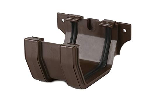 Brett Martin Joint/Union Bracket for 114mm Squarestyle Gutter System Brown BR054BR