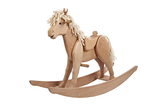 Helga Kreft Helga Kreft50036 30x20x6cm Natur Sattel mit Steigbügel für Schaukelpferd – Bild 3