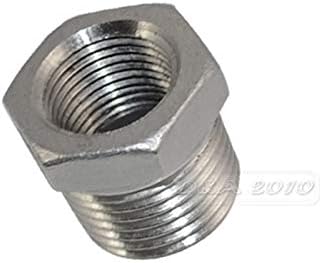 QUAROS 1/2" Male x 3/8" Female DN15-DN10 Reducer Bushing Male Female BSPT Thread Stainless Steel SS304 Pipe Fittings For Water Gas Oil