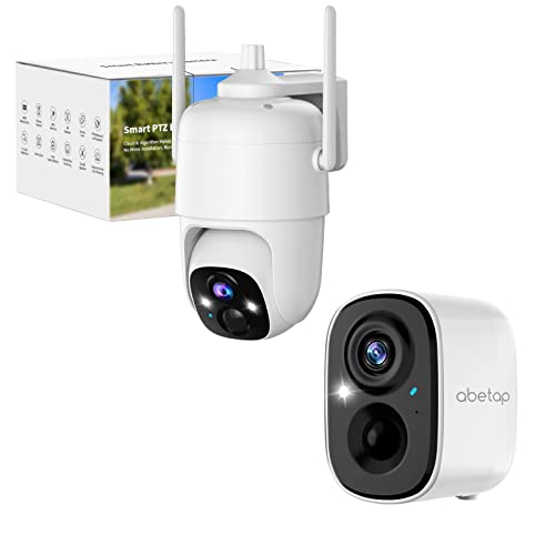 Outdoor Security Camera, Wireless Outdoor Camera with Color Night Vision, AI & PIR Motion Detection, Battery Powered Security Camera Wireless Outdoor, 2-Way Audio, SD/Cloud, X85 2K + X83-White 1080P