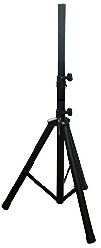 UPC 754220885274, Alphasonik PRO Universal Adjustable Height DJ PA Speaker Tripod Stand Constructed with Heavy Duty Durable Steel Tubing for Strength Security and Light Weight for Easy Mobility Safety PIN, Screw Locks