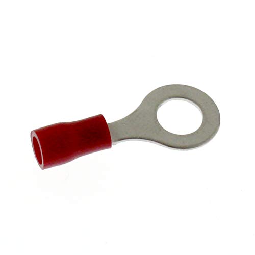 SeKi 14012, M6 25 x terminals 0.50-1.5 mm red Insulated Ring lugs, 0,5-1,5mm²