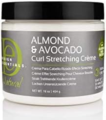 Design Essentials Natural Almond & Avocado Curl Stretching Cream | Curl Hair Product | Care Free Curls + Style Guide