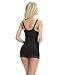 SJINC Women's Full Body Shaper Underbust Post Surgery Firm Control Shapewear Bodysuit,Black,Tag size L=US size XL