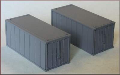 Knightwing Model Railway 20 Foot Container (Contains 2) - OO Gauge Plastic Kit