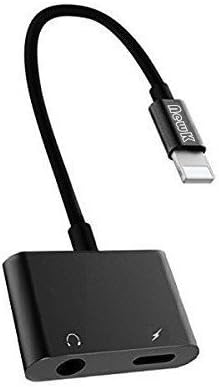 Lightning Cable,NewK Dual Function Lightning Adapter Splitter + 3.5mm Headphone Jack With Extension Cable, 2 In 1 Lightning to Audio Jack and Charger Adapter for iPhone 7/7 Plus,Support iOS 10.3